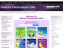 Tablet Screenshot of mallickspersonalizedgifts.com